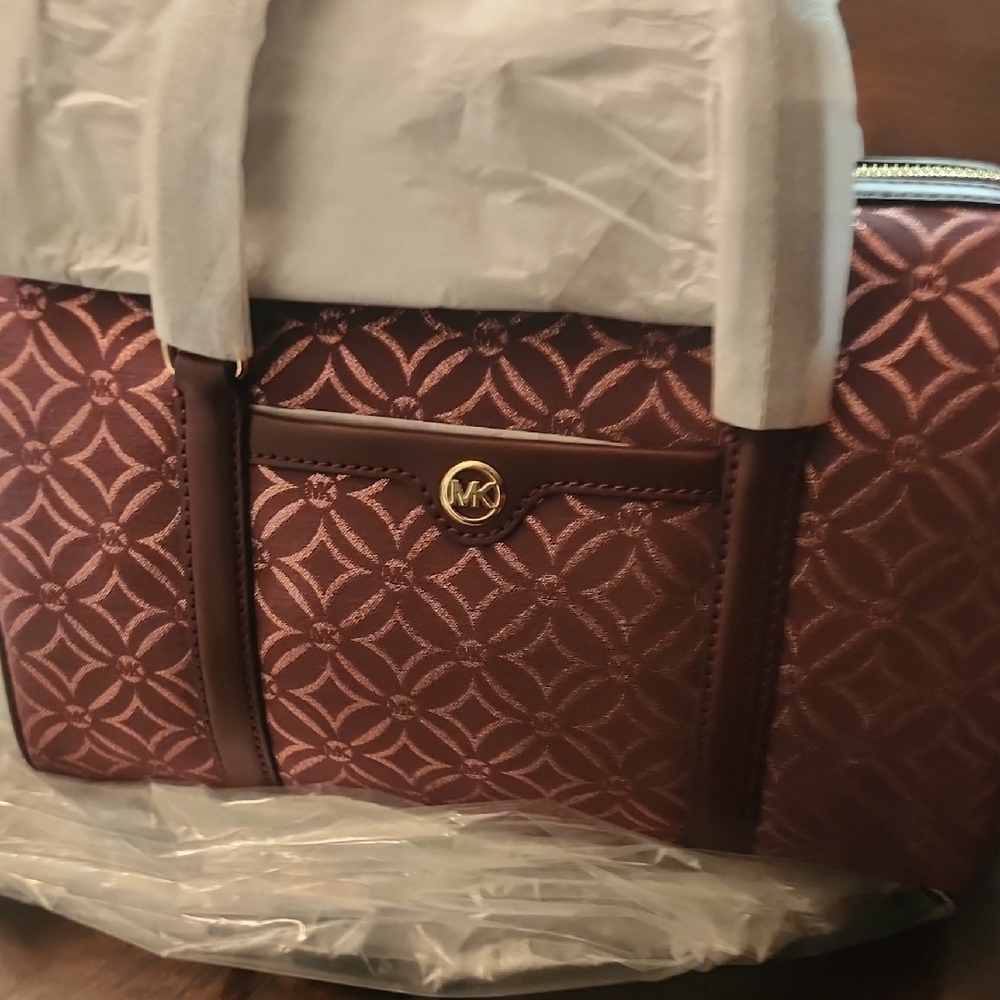 Michael Kors Burgundy Patterned Women's Bag